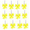 12PCS Set Art Decors Durable Pink Bathroom Decor Resin Lightweight Pink Bow Knot Hooks Bow Knot Design Shower Rings Party