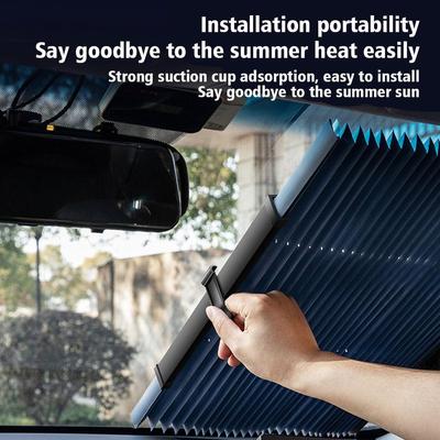 Auto Windschutzscheibe Sonnenschirm Vorhang Versenkbare Set Front Fenster Sonne Vorhänge Auto Schutz Hinten V G8Z9