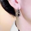 [Vintage Elegance, Earrings] Black Zirconia Hoop Earrings | Vintage Elegance for Women, Perfect for Parties, Everyday Wear, And As a Jewelry Gift