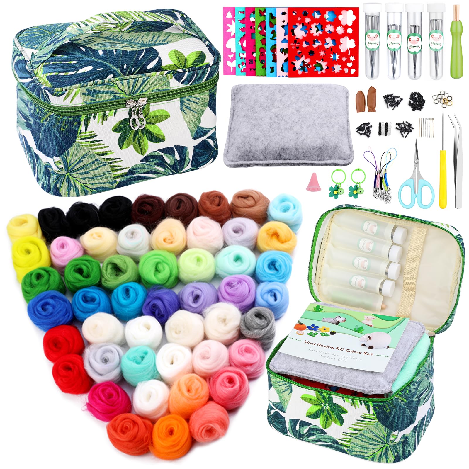 

RMTIME Wool Felt Wool Felt 50 Basic Beginner Handmade DIY Storage Box Included Kit, Set, Beginner, Colors, Wool, Felt, Tools, Kit, Kit, Materials,