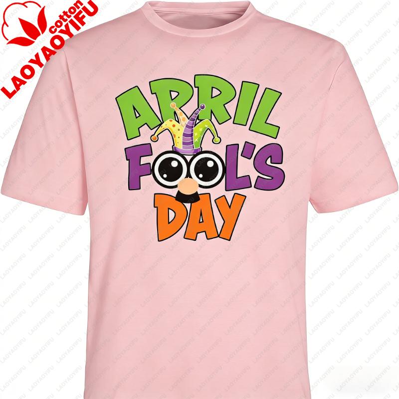 Inktastic April Fools Day with Funny Face Replacing O Adult PerforUnisexce TShirt Oversized Tshirt Harajuku Women Clothing Y2k Top
