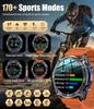 New Tactical Sports Smartwatch Built-in GPS Offline Map 4GB Memory 5ATM Waterproof Swimming Men Militray Smart Bracelets
