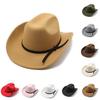 Summer Wool Felt Fedora Hat With Wide Brim Breathable Sunshade For Women And Men