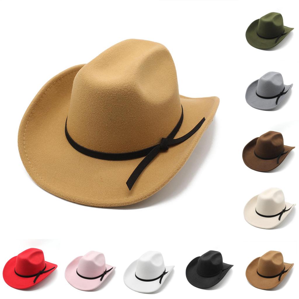 Summer Wool Felt Fedora Hat With Wide Brim Breathable Sunshade For Women And Men