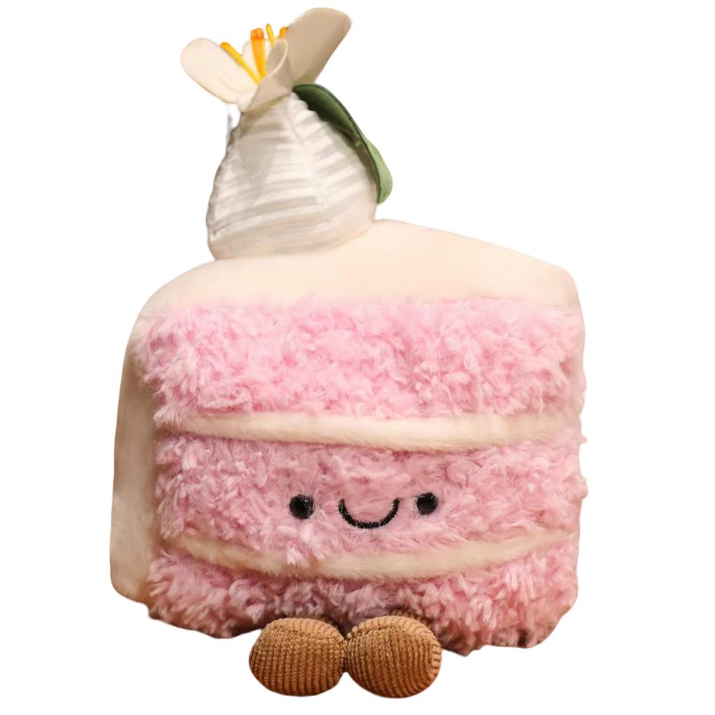 Cake Plush Toys Pink Strawberry Blueberry Chocolate Mango Cake Soft Stuffed Food Doll Lovely Plushie Perfect Gifts Boys Girls
