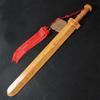 Seven-Star Peach Wood Sword Ornament with Carved Stand