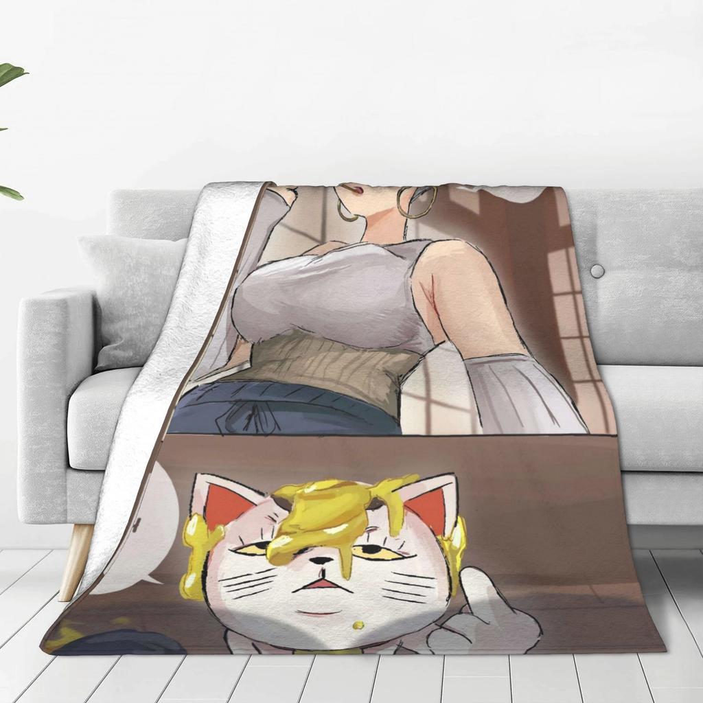 Seiko Ayase Dandadan Weiche Warme Decke Kinder Plüsch Überwurfdecke Muster Sofa Sessel Flanell Tagesdecke Schlafsofa Abdeckung
