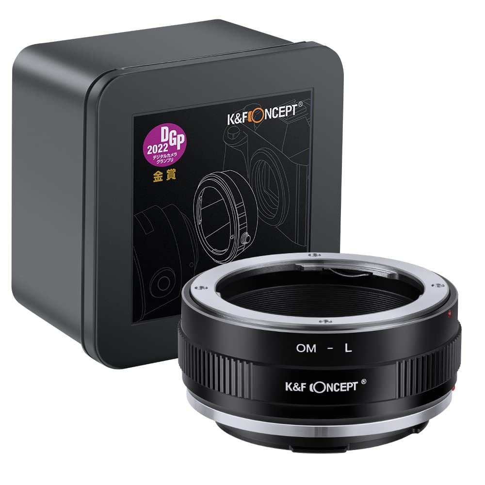 CONCEPT Objektivhalterungsadapter für Olympus SLR-Objektive an Leica manuellen Fokus K&F OM-L OM-Mount L-Mount Kameras,