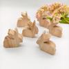 6Pcs Standing Easter Rabbit Ornaments Unfinished Bunny Figurine  Farmhouse Decor