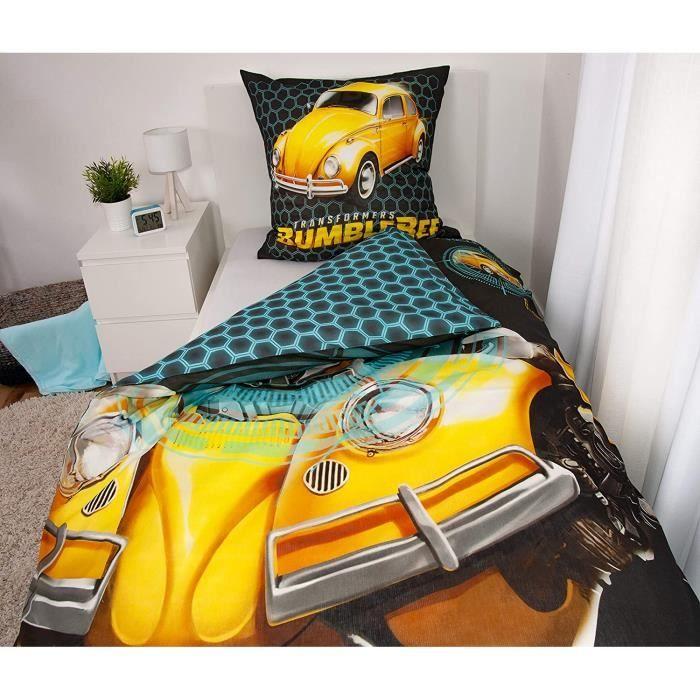 Parure de Lit - Herding - Transformers - Réversible - 135 x 200 cm - 2 pièces - Jaune