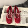 Korean Version of the Design Sense Bow Flat Bottom Shallow Mouth Mary Jane Shoes Women's 2025 Summer New Versatile Exquisite Small Leather Shoes