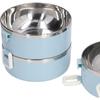 Stainless Steel Thermal Container, Insulated Round Stainless Steel Box Made of 304 Stainless Steel with 3 Layers Leak Proof with Ventilation Holes