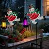 1/2PCS Outdoor Solar Light Christmas Snowman Garden Decoration Warm White/Colorful Solar Palace Lantern for Yard Lawn Xmas Decor