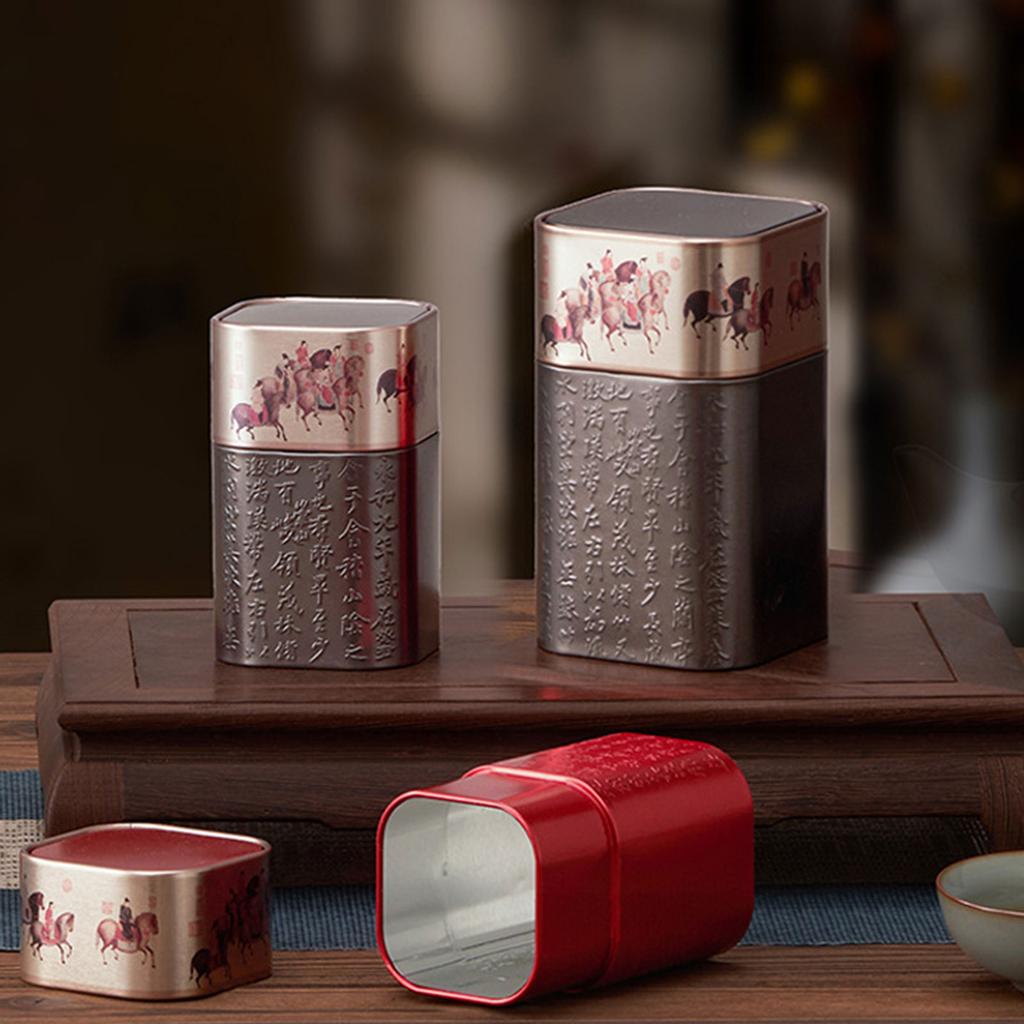 Portable Empty Tea Tin Can Reusable Tea Containers Travel Small Tea Packagings Box Vintage Tea Seal Jar Easy To Use