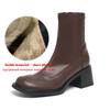 Krazing Pot Microfiber Winter Round Toe Modern Platform Size 33 Boots Size 43 Women Fashion Ankle Boots