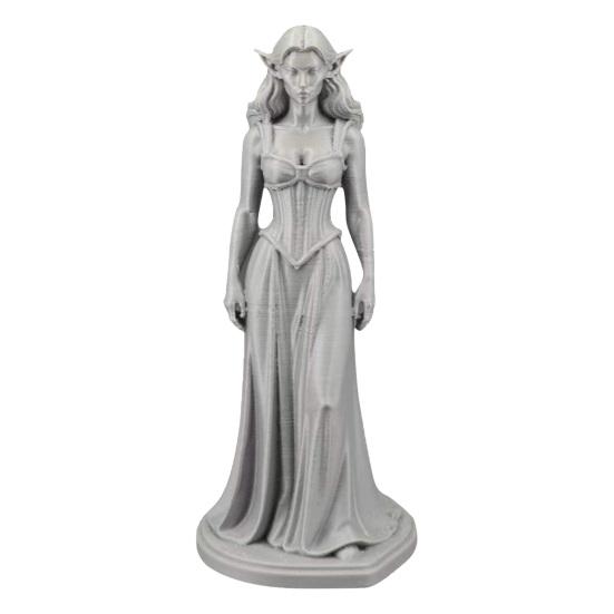 

3D Printed Enchantress Figurine Carving Elf Ears Women Statue Sculpture Home Office Bookshelf Desktop Decoration Ornament серый