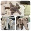 Ins Soft And Realistic Grey And White Elephant Plush Toy For Babies And Kids