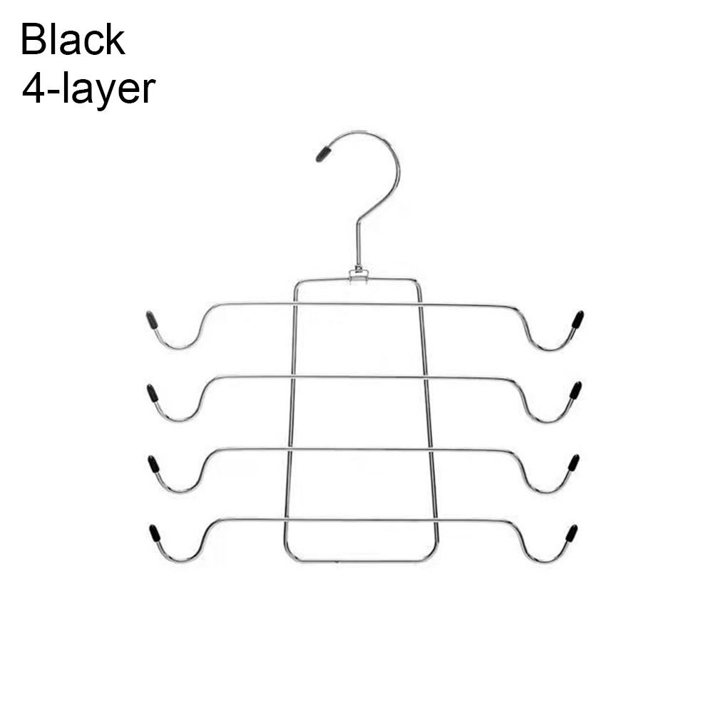 

Вешалка Вешалки для костюмов Пижамы Вешалка для бюстгальтера на бретельках Органайзер для шкафа Вешалка для нижнего белья Вешалки для маек Black-4-layer