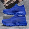 2025 new men's shoes spring and summer fly-woven socks breathable and lightweight one-pedal mesh shoes men's casual shoes