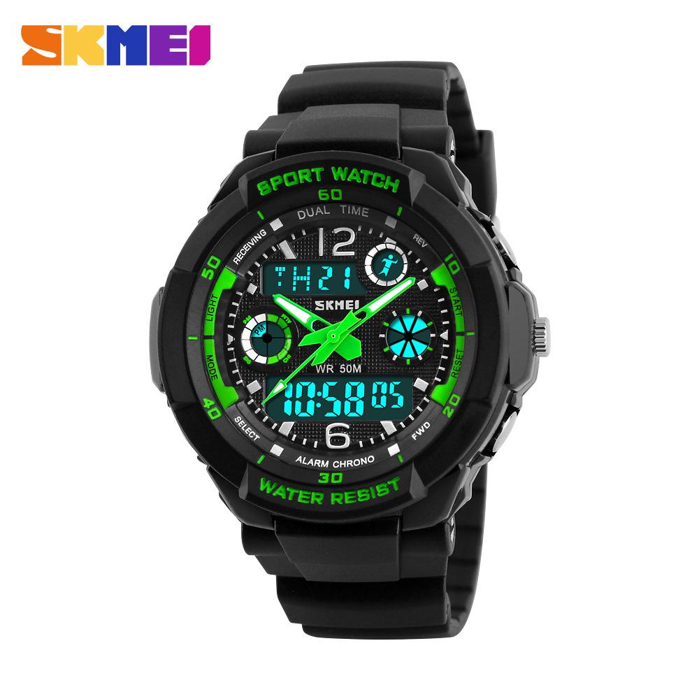 Shikemei 0931 Men's Fashion Waterproof Dual Display Outdoor Sports Multifunction Watch