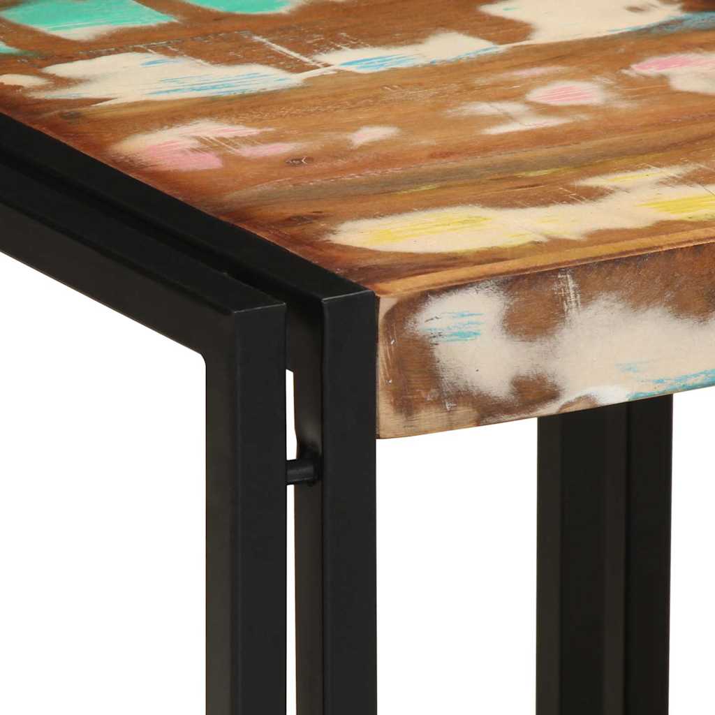 Coffee Table 40 X 40 X 38 Cm Solid Upcycled Wood