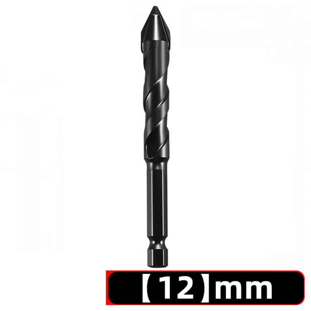 6/8/10/12mm Carbide Head Drill Bit Eccentric For Granite Tile Wood Metal Glass Power Tool Accessories
