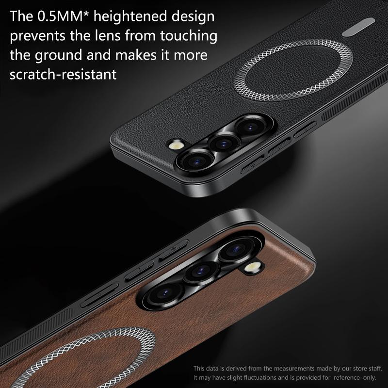 Luxury PU Leather Case For Samsung Galaxy S23 22 21 Ultra Plus S23 FE S21 FE Magsafe Magnetic Lens Protection Shockproof Cover