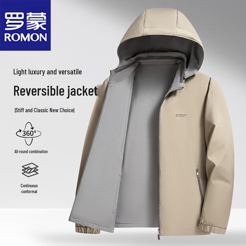 

ROMON Men s Hooded Casual Jacket 3XL