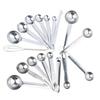 4/6/8Pcs Set Stainless Steel Measuring Spoon Cup With Scale Measuring Ruler Egg Beater Spoon Outdoor Tableware