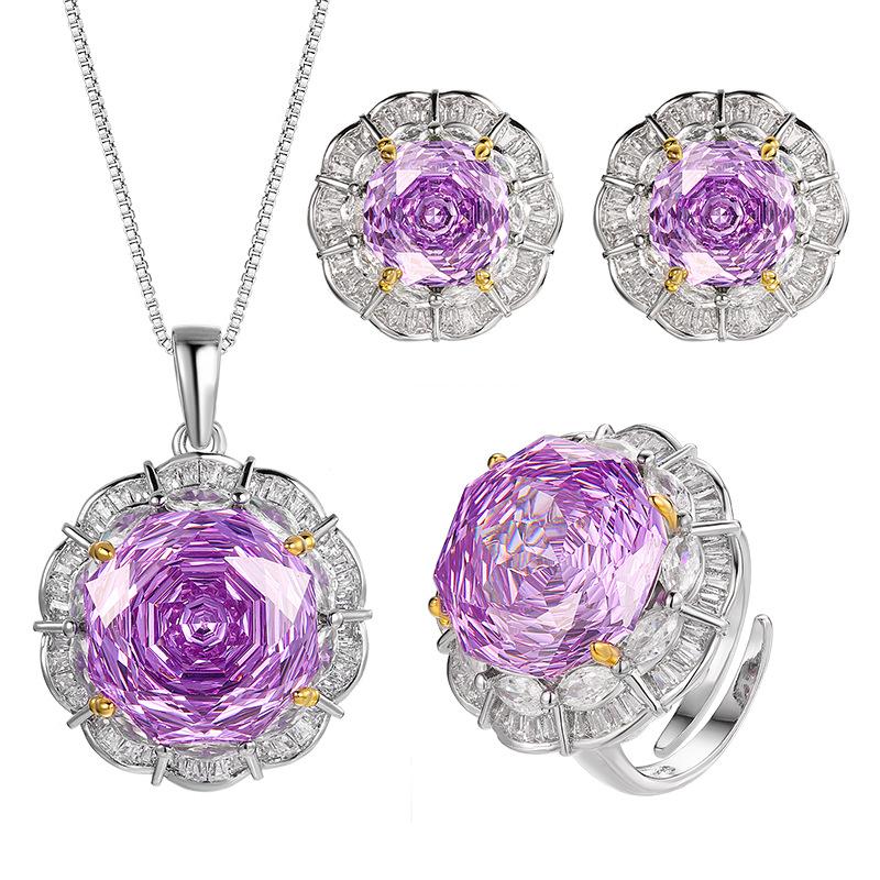 Schmuck Kupferboden Vergoldet Rosenschliff Roland Temperament Leichter Luxus Anzug Damen 16-10M