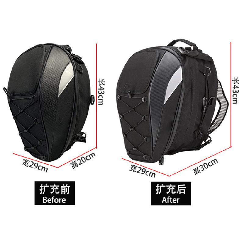 Motorcykel Cykel Baksäte Stor Kapacitet Hjälmväska Förvaring Ryggsäck Vattentät