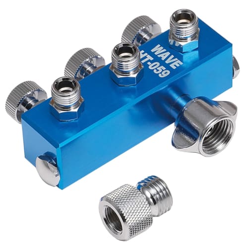 Wave Hobby Tool Series HG Triple Hose Joint (Aluminum Body) for Plastic Models, HT-059