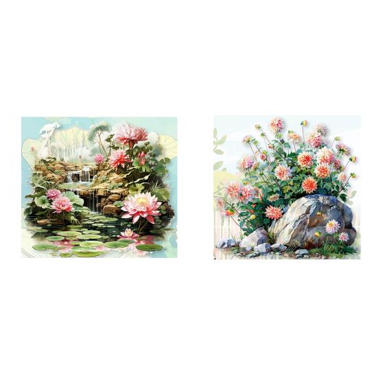 Wall Sticker Double Sided Floral Window Decals Clear Pattern Wildflower Grass Decals Doors Windows