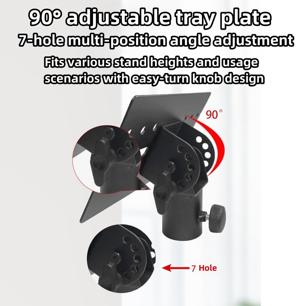 Miwayer 35mm Rotatable Metal DJ Speaker Stand Adapter Top Cap /90° Angle Adjustable  Tripod Pole Mount Adapter for Stage/Event