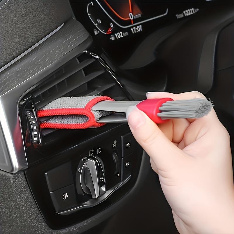 Car Air Conditioning Vent Cleaning Brush, Double Headed Small Brush, Dust Removal Soft Bristle Brush, Car Wash, Dust Cleaning To