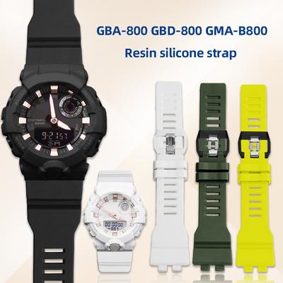 For Casio G-shock 5554 GBD-800 GBD-800-2/-7 GBA-800 GBA-800uc Watch Band Men and Women Resin Strap Watch Accessories with Tools