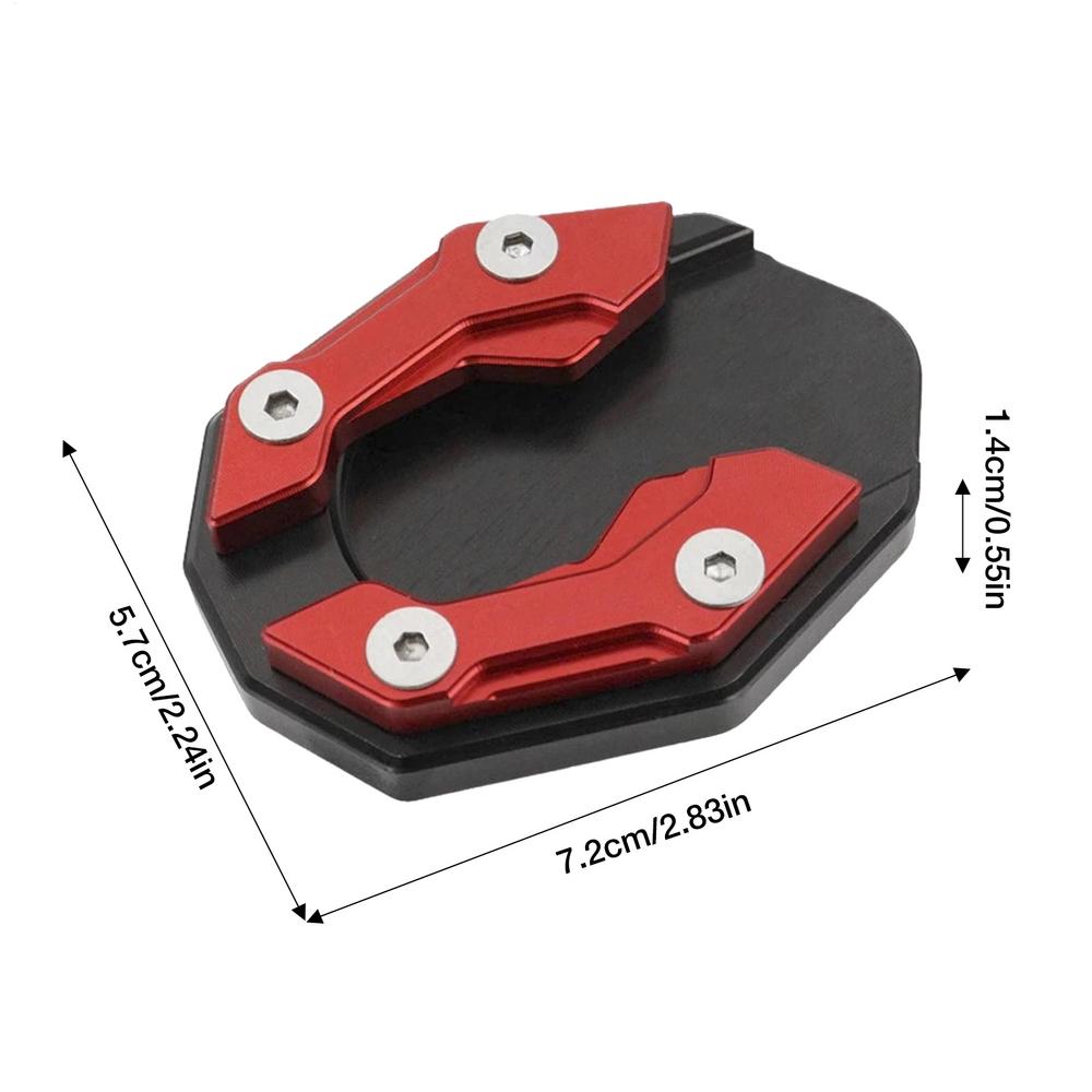 

NEW Motorcycle Kickstand Pad Extender Foot Side Stand Motorcycle Kickstand Extension Support Plate Foot Side Stand Extension Pad червоний