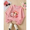 European sizes  Kids' Casual Sweatshirt Printed Round Neck Pullover, Kids' Fashion Sweatshirt Featuring Adorable Animal Prints,  Casual Comfortable