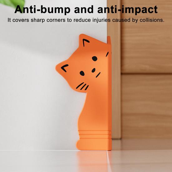 Cat Silicone Anti-Collision Pad Self-Adhesive Baby-proof Safety Corner Protector Thickened Home Living Room Wall Corner Protection Bumper Guard