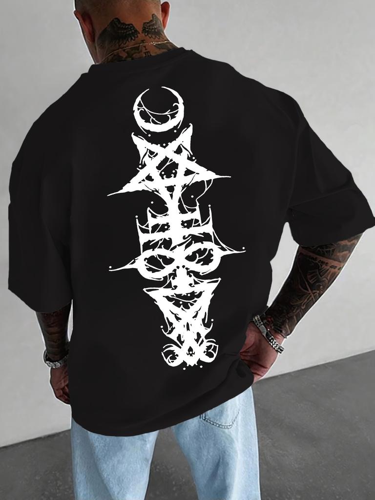T-shirt d'été à manches courtes et imprimé pour homme
