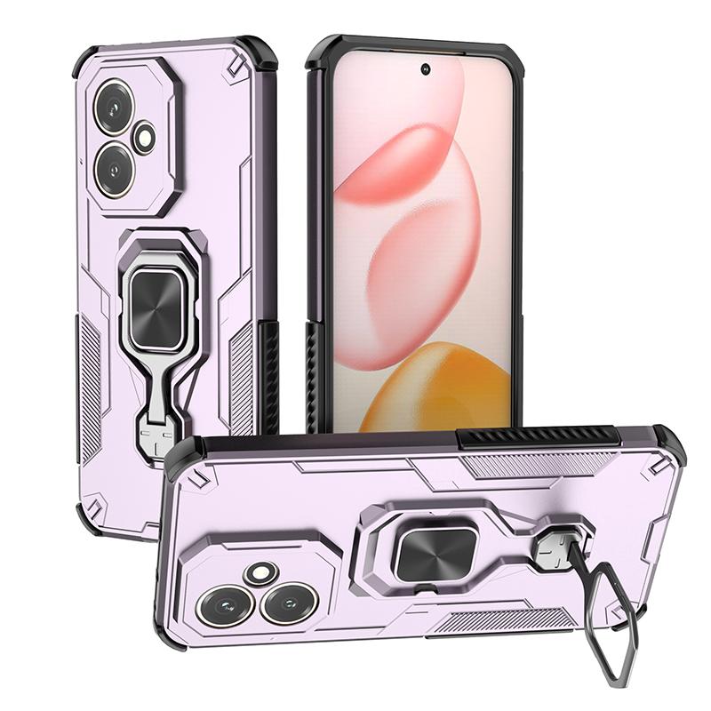 KEYSION Shockproof Armor Case for HONOR 400 Pro 5G Silicone+PC Upright Metal Live Ring Stand Phone Cover for Huawei Honor 400 5G