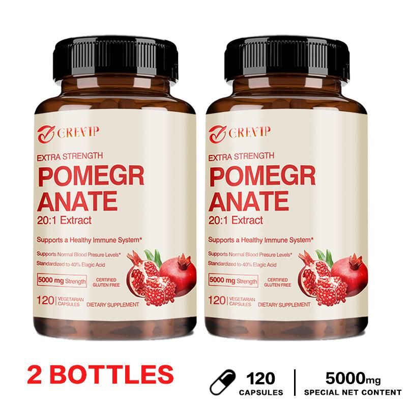 GREVIP Premium Pomegranate Extract Capsules: Immune Support, Easily Absorbed, Suitable for Both Men and Women