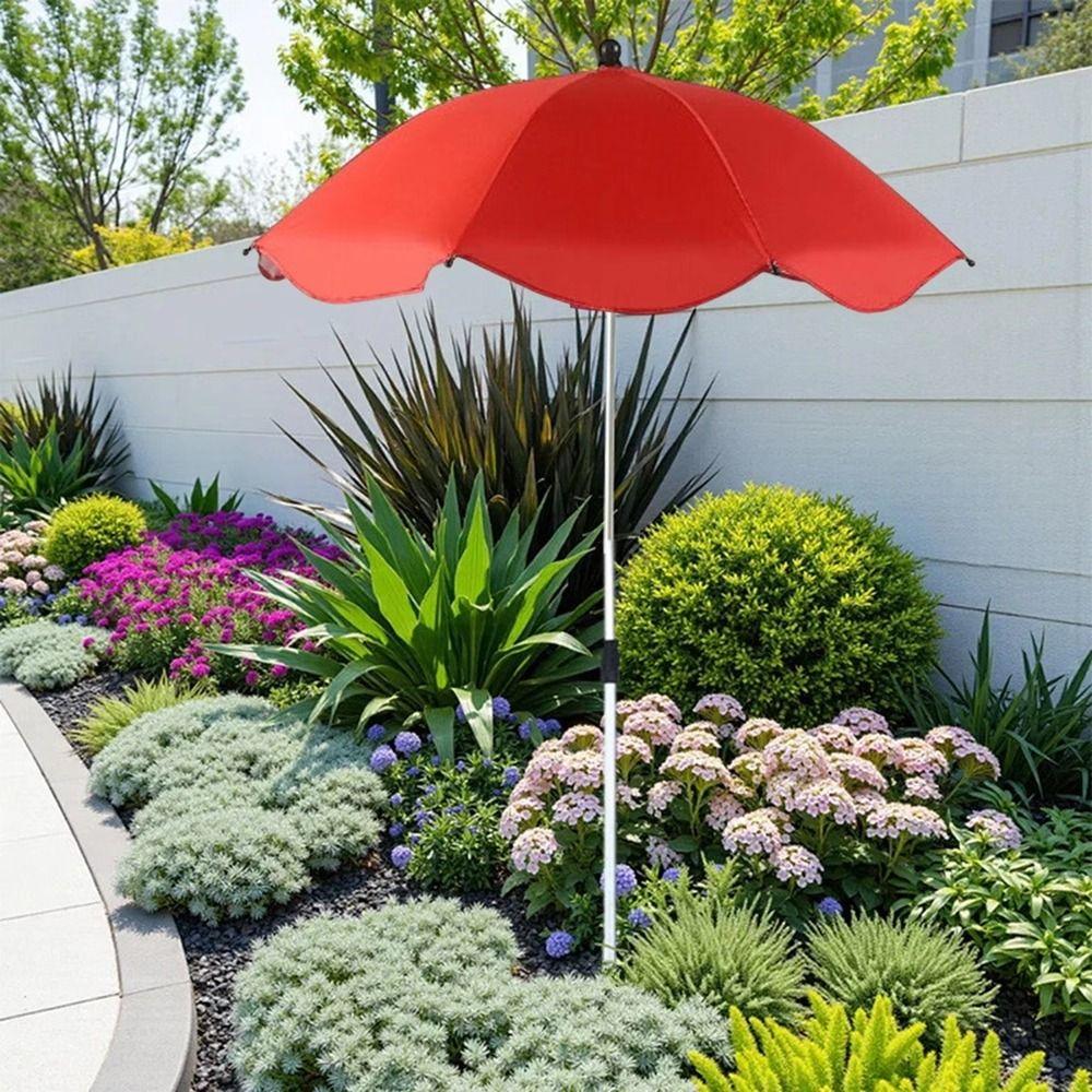 65cm Telescopic Plant Umbrellas Adjustable Garden Umbrella Shade Outdoor Sunblock Cover  Flowers