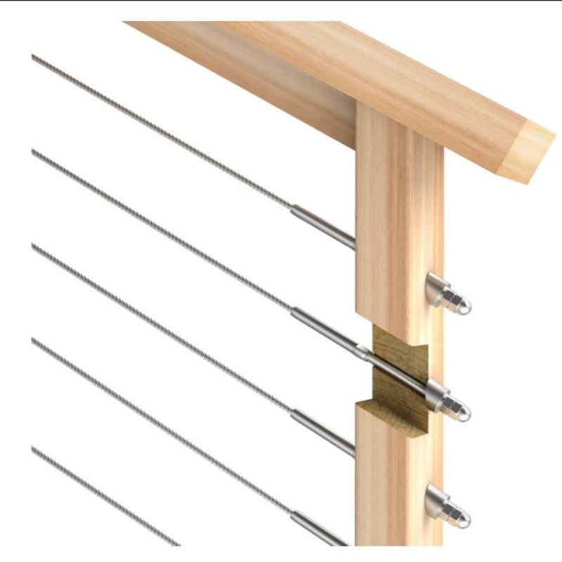 Neue Edelstahl-Seilgeländer Treppenenden 1/4" 3/8" Innendurchmesser Winkel 30 Grad Winkel Senkscheibe Silber Seilgeländer-Beschläge