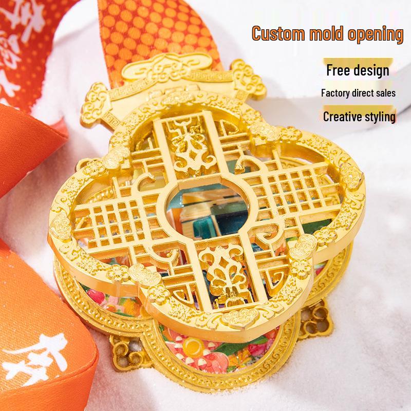Custom Irregular Shape Marathon Medal for New Year s Day Running Event Medal