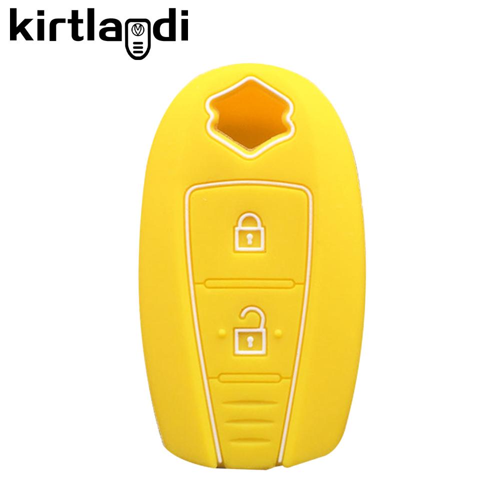 Silicone Key Cover Remote Car Key Case for SUZUKI Grand Vitara 2021 Swift Sport SX4 S-CORSS 2 Button Car Accesories Holder