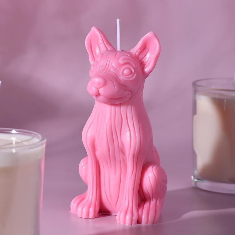 Fadougou Aromatherapy Candle Mold DIY Cute Pet Animal Ornament Expansion Stone Silicone Mold