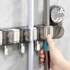 Wall-Mounted Suction Cup Mop Holder