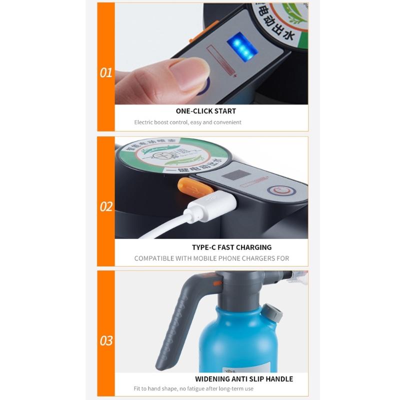 Powerful Electric Liquid Dispenser With 2600mAh Battery And 2L Capacity For Vehicle Washing Home Cleaning And Pet Care
