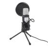 Gaming USB Microphone with RGB Light Desktop Wired Condenser PC Computer Mic with Tripod Stand for